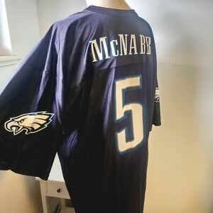 NFL Philadelphia Eagles Donovan McNabb 5 Vintage Jersey Mens Black L XL